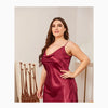 Large size Women's Sleepwears Dress Homewear Solid Thin Satin Nightdress Summer Sleepwear Sexy Plus Size Dresses Nightgown