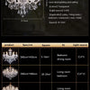 Luxury New K9 Modern Crystal Lustres De Cristal Lamps Chandeliers AC110V/220V Home Decoration Lighting Fixture for Living Room