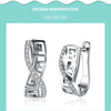 DOTEFFIL 925 Sterling Silver Classic AAA Zircon Earrings Fashion For Woman Wedding Engagement Party Gift Jewelry