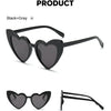 Love Heart Cat Eye Sunglasses Woman Vintage Christmas Gift Black Pink Red Heart Shape Sun Glasses For Woman Uv400