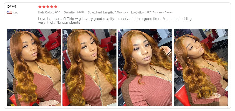 13X6 Ginger Blonde Lace Front Human Hair Wigs Red Burgundy 13x4 Body Wave Transparent HD Lace Frontal Wig Brown Lace Front Wig