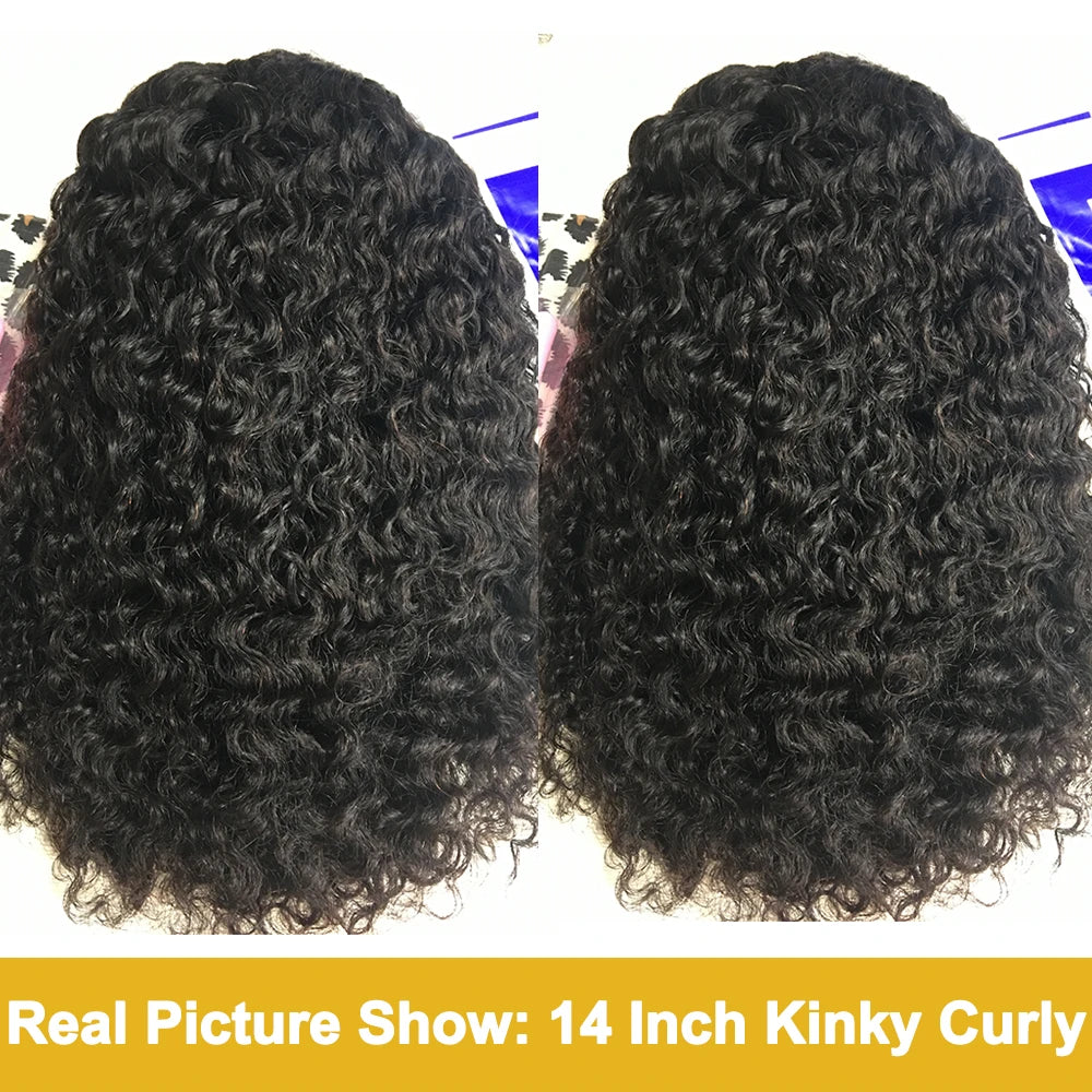 Brazilian Kinky Curly Headband Wig Human Hair 8-30 Inch Remy Kinky Curly Human Hair Wigs For Women 180% Density Full Machine Wig