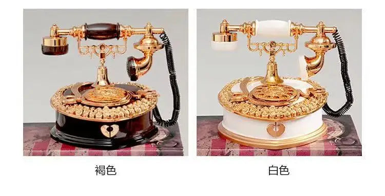 Light Luxury Classic Style Dial Old-fashioned Telephone Music Box Home Desk Porch Home Decoration Living Room Decoration