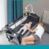 IMBABY Newborn Baby Bed Multifunctional Baby Cribs Foldable Baby Cot With Diaper Table Crib Cradle Double Decker Cribs for Baby
