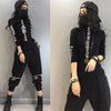 Mid-high-neck Bottoming T-shirt Elastic Inner Ride Femme Tee Tops autumn winter warm letter printing Streetwear Women's T-shirts