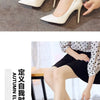 HOT Plus Size 34-44 HOT Women Shoes Pointed Toe Pumps Patent Leather Dress High Heels Boat Shoes Wedding Shoes Zapatos Mujerd76