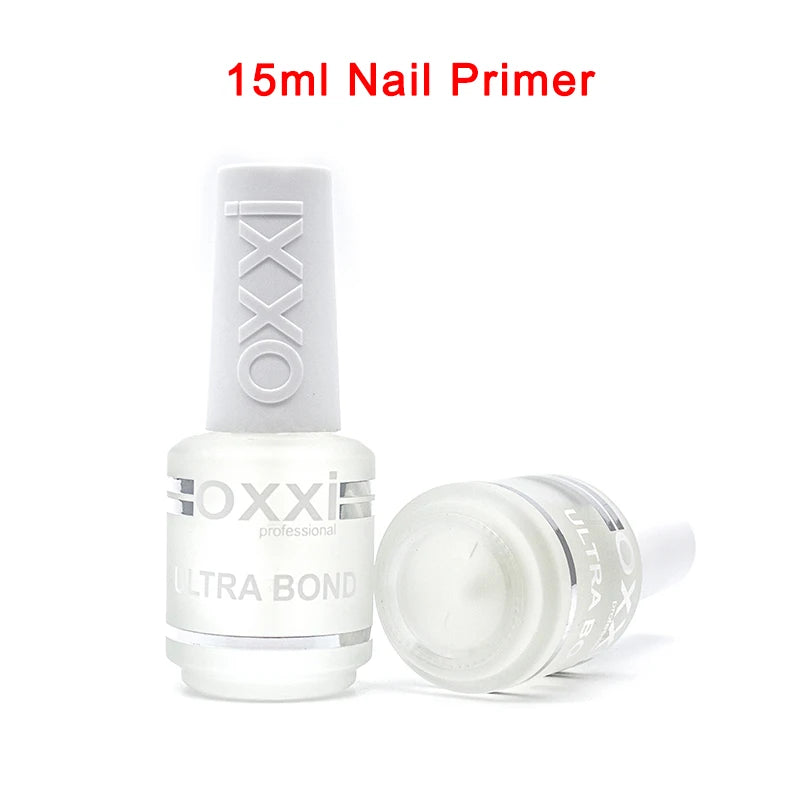 oxxi New 15ml Acid-free Primer For Nails Desiccant Hybrid Varnish Permanent Nail Polish Degreasing Base Coat Manicure Set of Gel