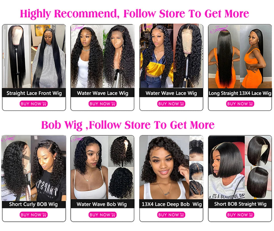 Glueless Wig Short Kinky Curly Bob Wig 12A Malaysian Lace Front Human Hair Wigs Wet And Wavy Water Wave Bob Wig 13x4 Frontal Wig