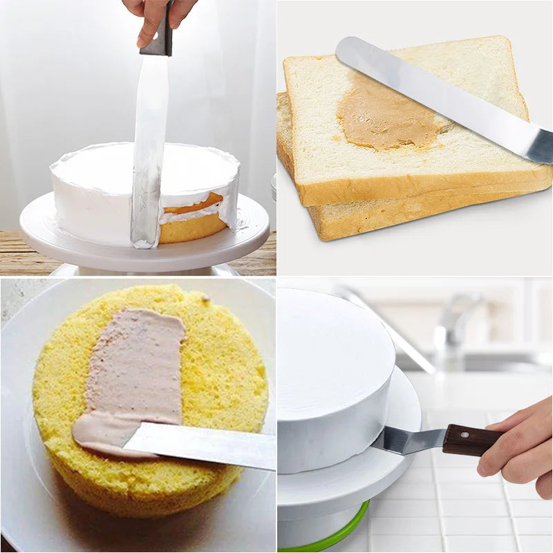Pastry Turntable Kit Cake Decorating Supplies Baking Tools Accessories Rotating Stand Nozzles for Fondant