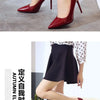 HOT Plus Size 34-44 HOT Women Shoes Pointed Toe Pumps Patent Leather Dress High Heels Boat Shoes Wedding Shoes Zapatos Mujerd76