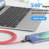 Lovebay Magnetic Cable USB Type C Cable 2.4A 540 Rotate Micro Charger 0.5M 1M 2M Charging Cable For iPhone 13 12 Xiaomi Huawei
