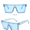 15 colors Flat Top Sunglasses Men Women Brand Designer Square Shades Gradient Sun Glasses Men Cool One Piece UV400 Mirror