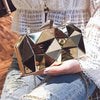 Women Handbags Metal High Quality Hexagon Clutches Fashion Geometric Mini Party Black Evening Purse Silver Bags Gold Box Clutch
