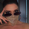 2024 NEW Crystal Masquerade Face Jewelry Women Party Accessories Fashion Fishing Net Metal Rhinestone Sequined Veil Body Jewel