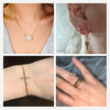 FLOLA Chunky Clear Crystal Initial Necklaces For Women Bubble Letter Necklace Custom Name Jewelry Birthday Gifts nkeb798
