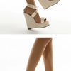 Eilyken Super High Peep Toe Gladiator Wedges Sandals Women Cover Heel Platform Fashion Summer Shoes Size 35-42