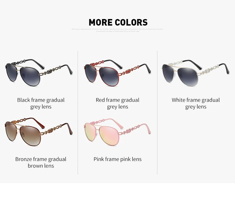 High Quality Women Pilot Polarized Sunglasses Vintage Metal Hollow Driving Sun Glasses UV400 Shades Eyewear Gafas De Sol Mujer
