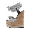 Eilyken Summer Solid White Platform Wedges Sandals Women Fashion High Heels Ankle Strap Ladies Open Toe Shoes