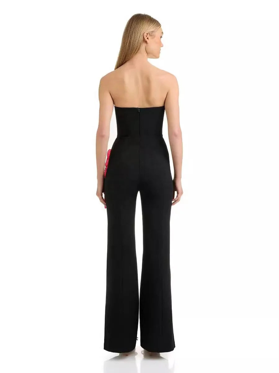 OUDINA Hot Selling Clothing Sleeveless Womens Jumpsuit Playsuits Trousers Ladies Jumpsuit