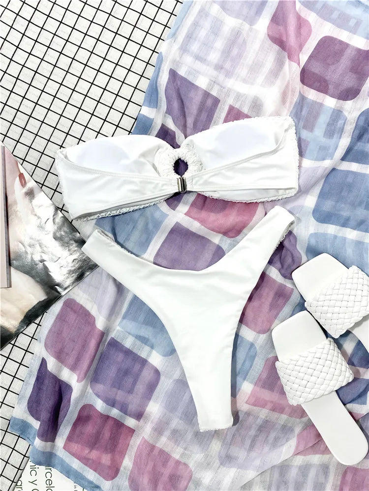 Cikini 2024 Custom Two Piece Brazilian Thong Beachwear High Quality Quick Dry Swimwear Women Sexy Bikini