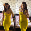 New 2024 Women Sexy Celebrity Midi Red White HL Elastic Bandage Dress Spaghetti Strap Club Bodycon Party Dress Wholesale HL434