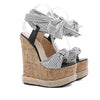 Eilyken Summer Solid White Platform Wedges Sandals Women Fashion High Heels Ankle Strap Ladies Open Toe Shoes