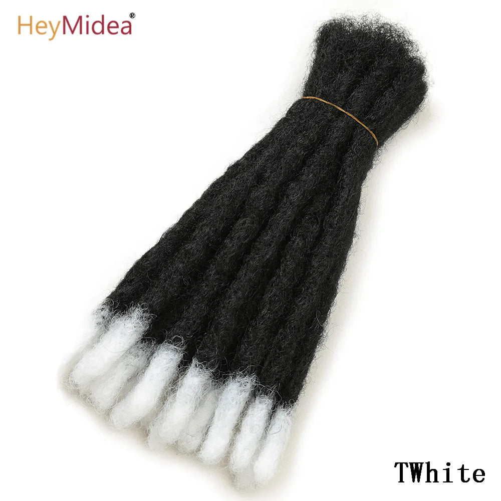 10 Inch Synthetic Dreadlocks Crochet Braids Hair  Handmade Locs Hip-Hop Style For Men And Women Ombre Braiding wig Extensions He