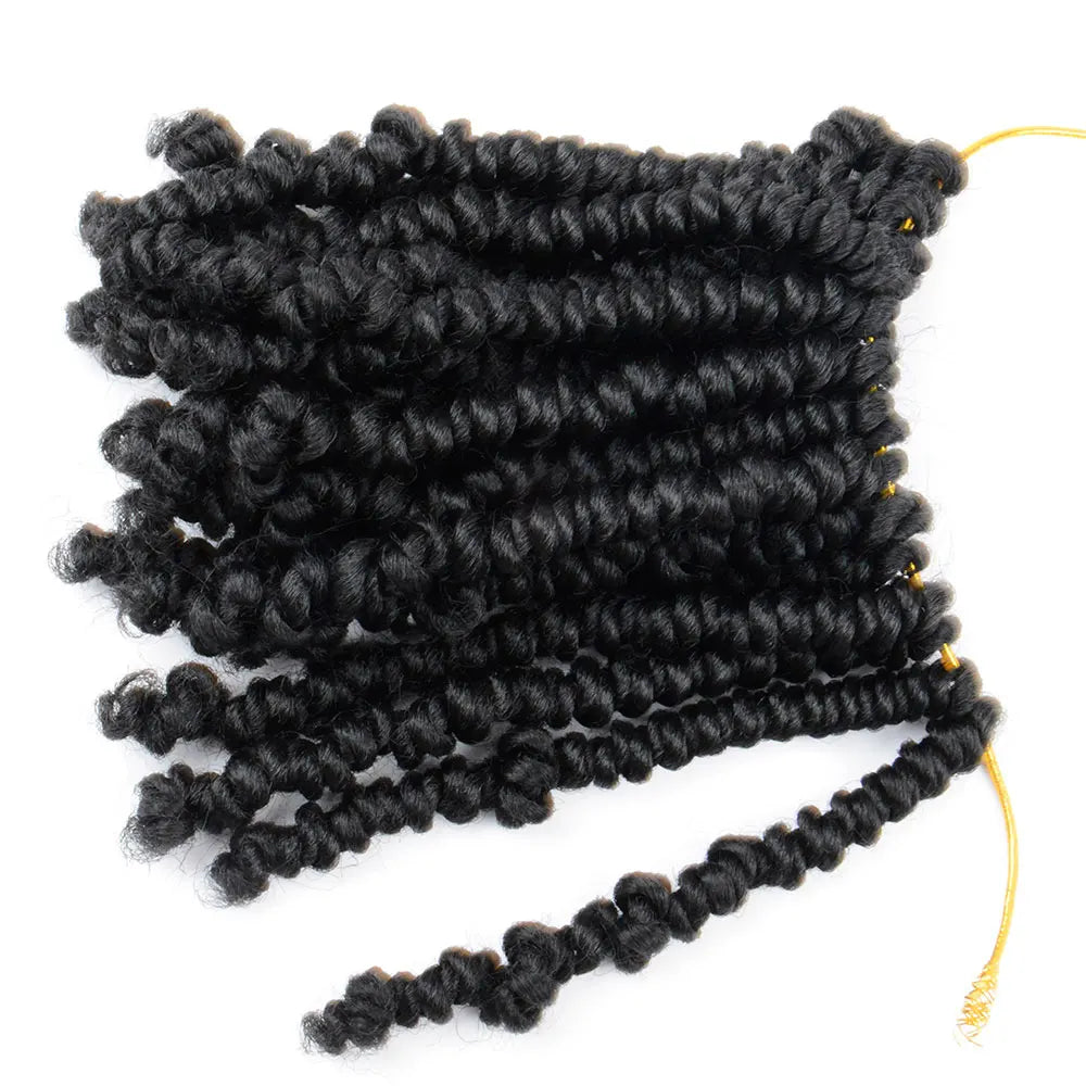 Bob Spring Twist Hair Prelooped Crochet Hair Braids 6 Inch synthetic Short passion twist hair pre twisted By Flyteng