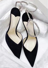 Luxury Crystal Sequined Women Pumps Elegant Thin High heels Spring Summer Fashion Chains Party Shoes Sexy Wedding Bridal Shoes
