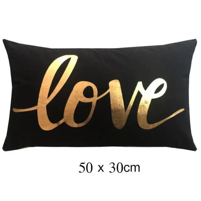 Golden Pineapple & Love  Cushion Decorative Pillows Brozing Gold Pillowcase Home Decor Sofa Throw  Pillows 45*45cm Almofada Luxo