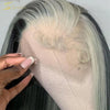Highlight Black And White Wig Color Preplucked Hairline 613 Blonde Short Bob 13x4 Human Hair Lace Front Wigs HD Frontal Straight