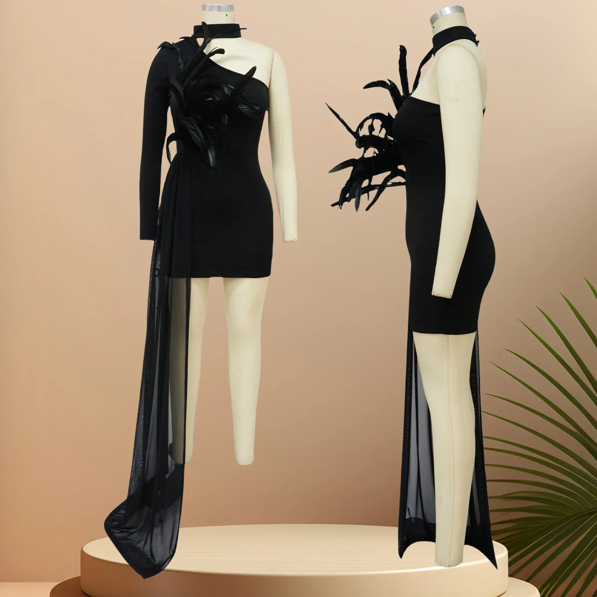 K10333 Fall New Short Dresses Women Party Evening Sexy Strapless Fur Wedding Dresses for Women