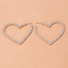 Stonefans Aesthetic Letter Earrings Designer Luxury for Women 2021 Fahsion Jewelry Rhinestone Designer Piercing Heart Earrings