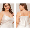 Large size Women's Sleepwears Dress Homewear Solid Thin Satin Nightdress Summer Sleepwear Sexy Plus Size Dresses Nightgown