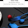 30Pcs/Set Stainless Steel Dinner Black Gold Dinnerware Set Knife Fruit Fork Spoon Cutlery Set Kitchen Tableware Silverware Sets
