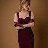 Women Summer Fashion Sexy V Neck Backless Button Red Black White Bodycon Bandage Dress 2022 Designer Evening Party Dress Vestido