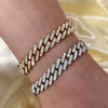 Flatfoosie Hip Hop Iced Out Chunky Cuban Chain Anklets For Women Luxury Rhinestone Link Ankle Bracelet Beach Barefoot Jewelry