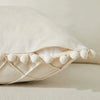 Inyahome Velvet Waist Throw Pillow with Pompom Solid Color Decorative Cushio Pillow Pink Grey Green Solid Velvet Home Pillowcase
