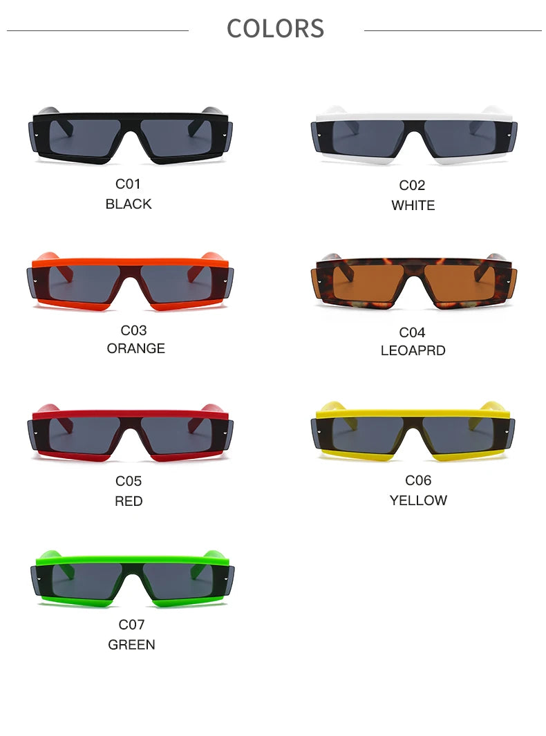 Rimless Square Sunglasses Women Punk Vintage Brand Green Black Shades Sun Glasses Men Trend Female Eyewear Designer Oculos