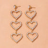 Stonefans Aesthetic Letter Earrings Designer Luxury for Women 2021 Fahsion Jewelry Rhinestone Designer Piercing Heart Earrings