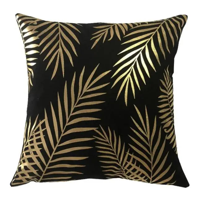 Black Bronzing Gold Foil Pillowcase Super Soft Velvet Cushion Decorative Pillow Home Decor Sofa Throw Pillows Christmas Gift 17