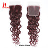 HairUGo Brazilian 99J 4x4 Straight Hair Closure 4*4 Lace Closure 10''-20'' 100% Human Hair Lace Closure With Baby Hair Remy Hair