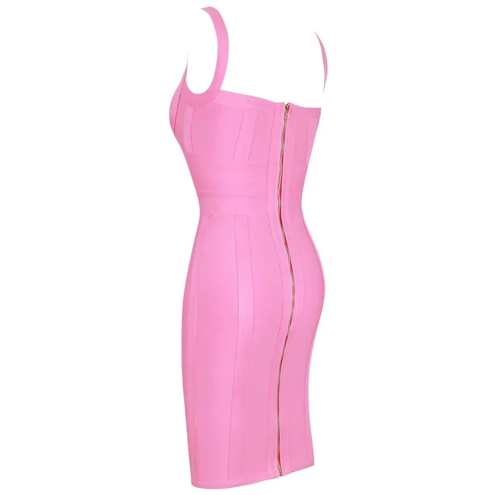 bandage dress summer orange bodycon dresses for women 2022 sexy spaghetti royal blue club celebrity party dress birthday outfit