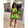 Two Piece Sets for Women Ruched Bandage Criss Cross Solid Women 2024 Spring Backless Club Crop Top and Shorts Matching Set
