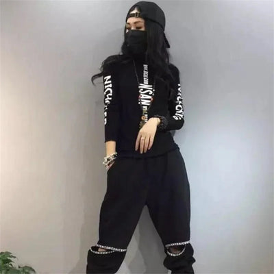 Mid-high-neck Bottoming T-shirt Elastic Inner Ride Femme Tee Tops autumn winter warm letter printing Streetwear Women's T-shirts