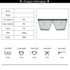 15 colors Flat Top Sunglasses Men Women Brand Designer Square Shades Gradient Sun Glasses Men Cool One Piece UV400 Mirror