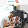 IMBABY Newborn Baby Bed Multifunctional Baby Cribs Foldable Baby Cot With Diaper Table Crib Cradle Double Decker Cribs for Baby