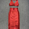 SS2295 Kimshein Gold Stamping Fashion Summer Sexy Bodycon Midi Skirt Set Halter Neck Sleeveless Two Pieces Set