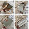 Fashion Women Chain Crossbody Bag Leisure Splice Small Square Shoulder Bag Luxury Design Messenger Bag Travel Purse and Handbag