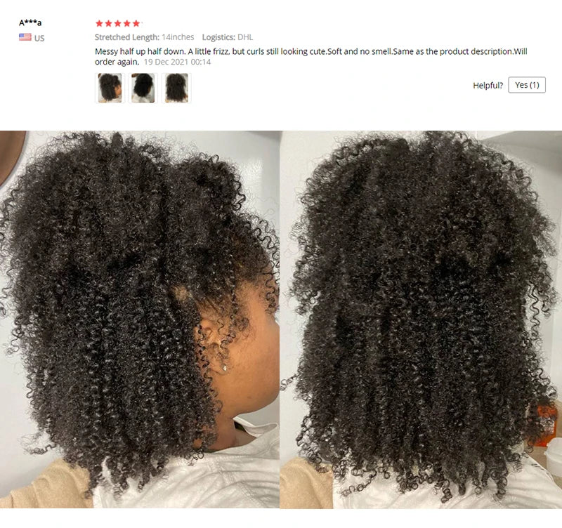 3B 3C Kinky Curly Clip In Hair Extensions Human Hair Afro Kinky Curly Clip Ins Bundles For Black Women 4A Dolago Full Head Sets